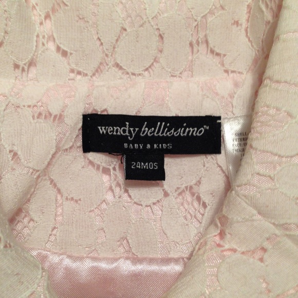 NWOT pale pink lace toddler jacket - Picture 6 of 6